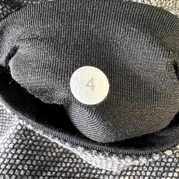 Lululemon Wunder Under Crop II Diamond Jacquard Space Dye Black Slate White Sz 4 - Picture 7 of 7